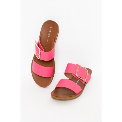 Doti Hot Pink Buckle Slide