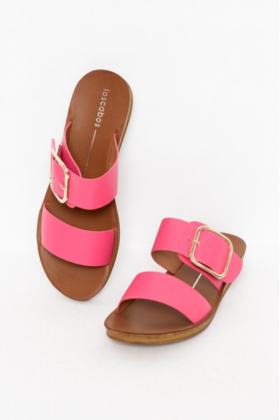 Doti Hot Pink Buckle Slide