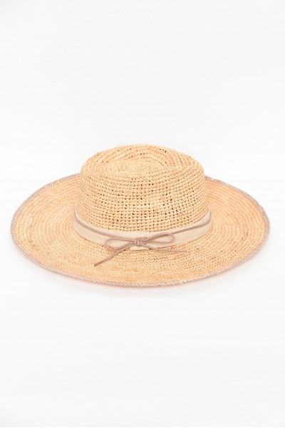 Asta Natural Wide Brim Raffia Fedora