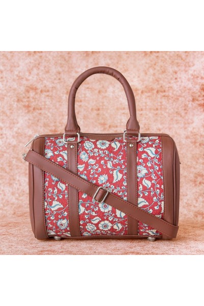 Chittoor Red Kalamkari Handbag