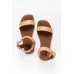 Than Tan Leather Buckle Sandal