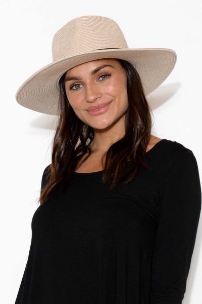 Hunter Wheat Wide Brim Fedora